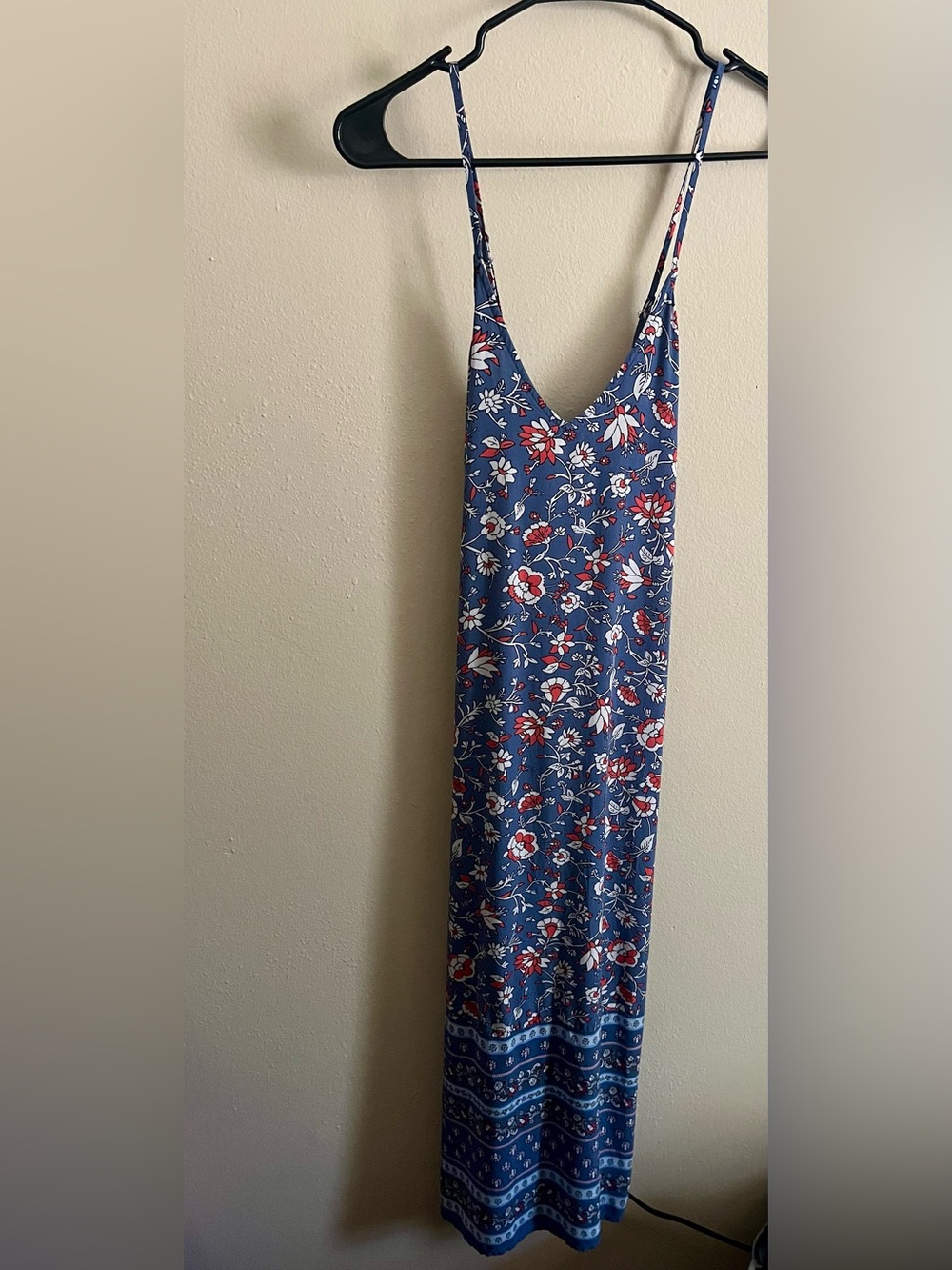 Old Navy Blue Floral Maxi Dress Medium Petite - Picture 2 of 10